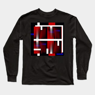 Red geometric shapes Long Sleeve T-Shirt